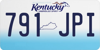 KY license plate 791JPI