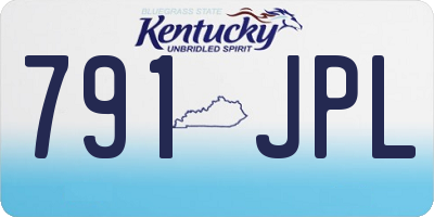 KY license plate 791JPL