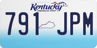 KY license plate 791JPM