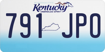 KY license plate 791JPO