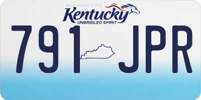 KY license plate 791JPR