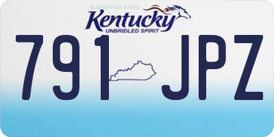 KY license plate 791JPZ