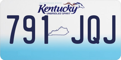 KY license plate 791JQJ
