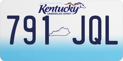 KY license plate 791JQL