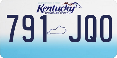 KY license plate 791JQO