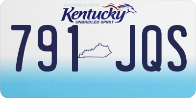 KY license plate 791JQS