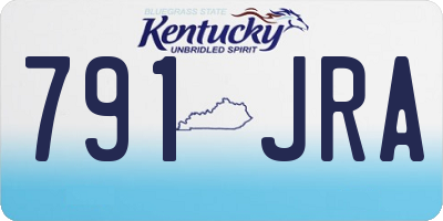 KY license plate 791JRA