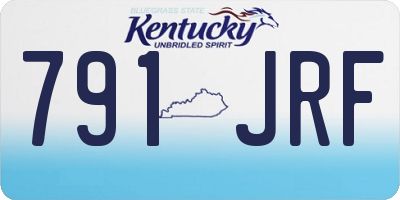 KY license plate 791JRF
