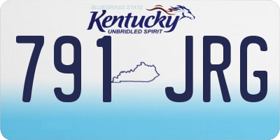 KY license plate 791JRG