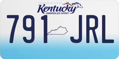 KY license plate 791JRL