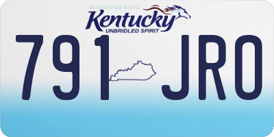 KY license plate 791JRO