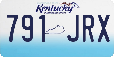KY license plate 791JRX