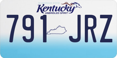 KY license plate 791JRZ