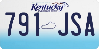 KY license plate 791JSA