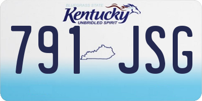 KY license plate 791JSG