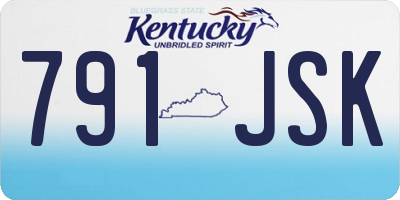 KY license plate 791JSK