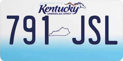 KY license plate 791JSL
