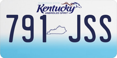 KY license plate 791JSS