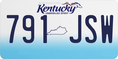 KY license plate 791JSW