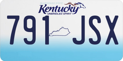 KY license plate 791JSX