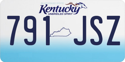 KY license plate 791JSZ