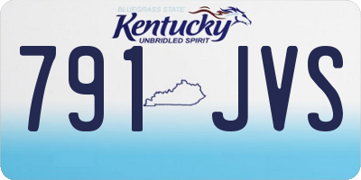 KY license plate 791JVS