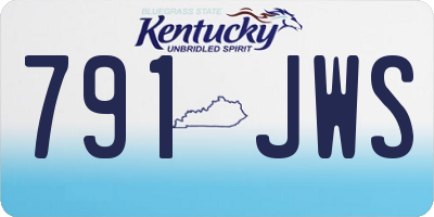 KY license plate 791JWS