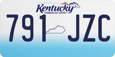 KY license plate 791JZC