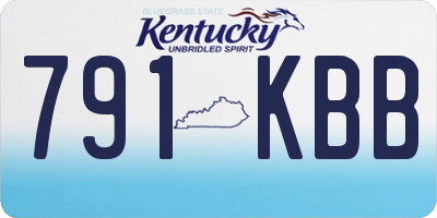 KY license plate 791KBB