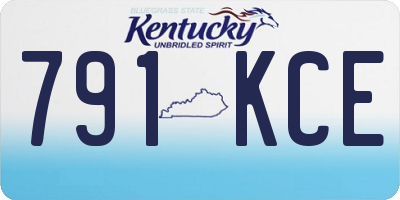 KY license plate 791KCE