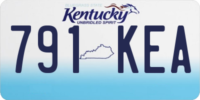 KY license plate 791KEA