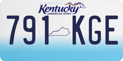 KY license plate 791KGE