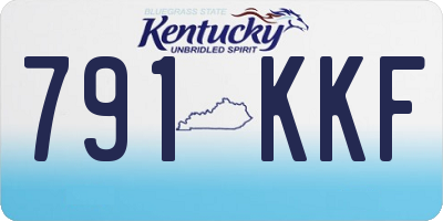 KY license plate 791KKF