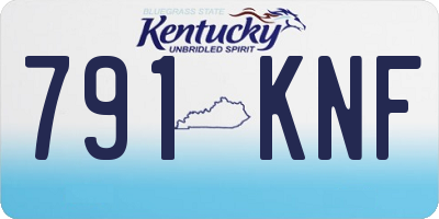KY license plate 791KNF