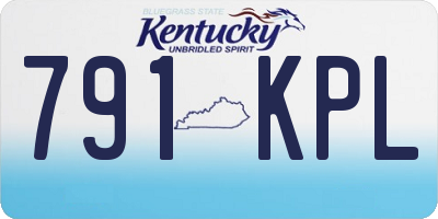 KY license plate 791KPL