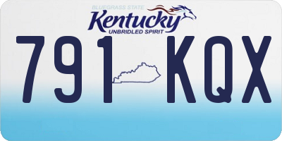 KY license plate 791KQX