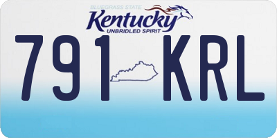 KY license plate 791KRL