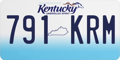 KY license plate 791KRM