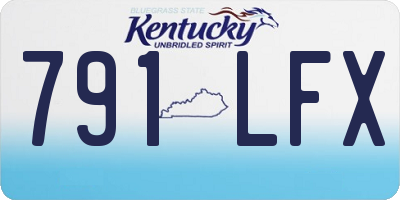 KY license plate 791LFX