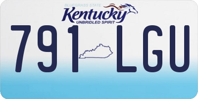 KY license plate 791LGU