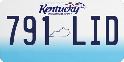 KY license plate 791LID