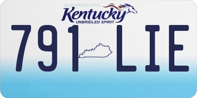 KY license plate 791LIE