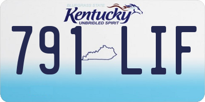 KY license plate 791LIF