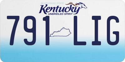 KY license plate 791LIG