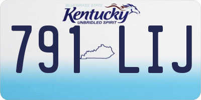 KY license plate 791LIJ