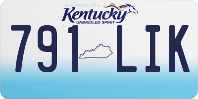 KY license plate 791LIK