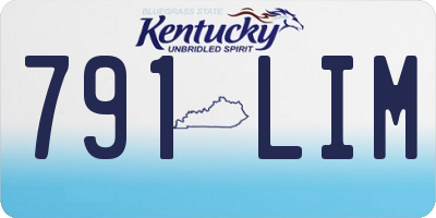 KY license plate 791LIM