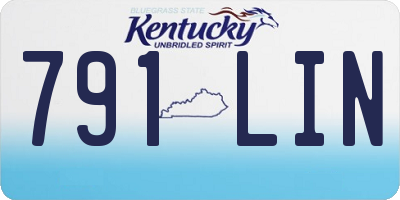KY license plate 791LIN