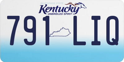 KY license plate 791LIQ