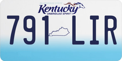 KY license plate 791LIR